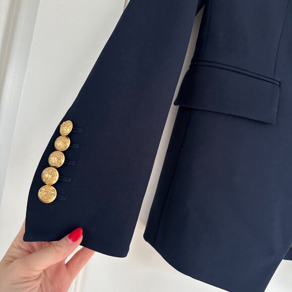 NWT Veronica Beard Miller Blazer Dickey Jacket in Navy Blue Size 24 Lightweight - Picture 6 of 10